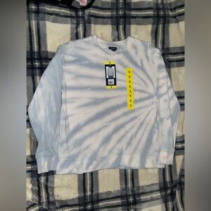 Blue and White Tie-Dye Sweatshirt New